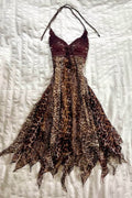 Y2K Leopard Print Maxi Dress