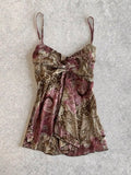 Vintage Y2K Brown & Silhouette Cami