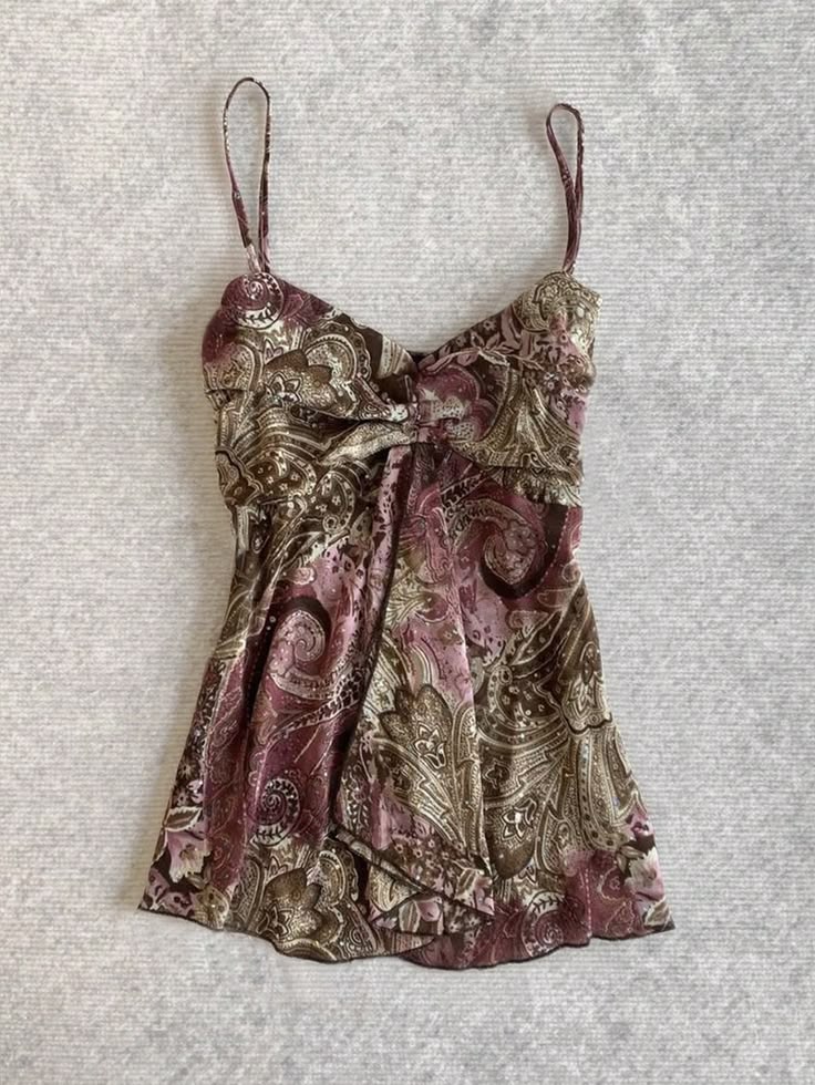 Vintage Y2K Brown & Silhouette Cami